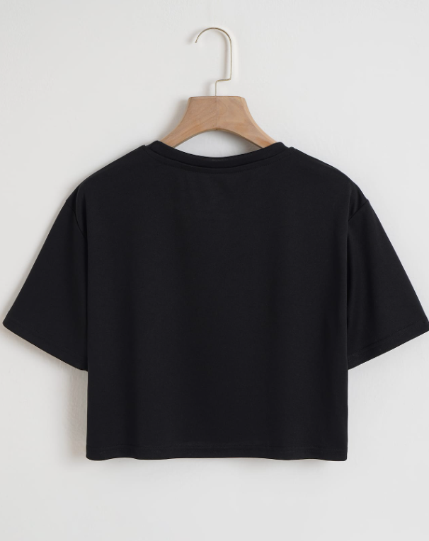 INAWLY Camiseta corta estampada de corazones, camiseta gráfica para mujeres