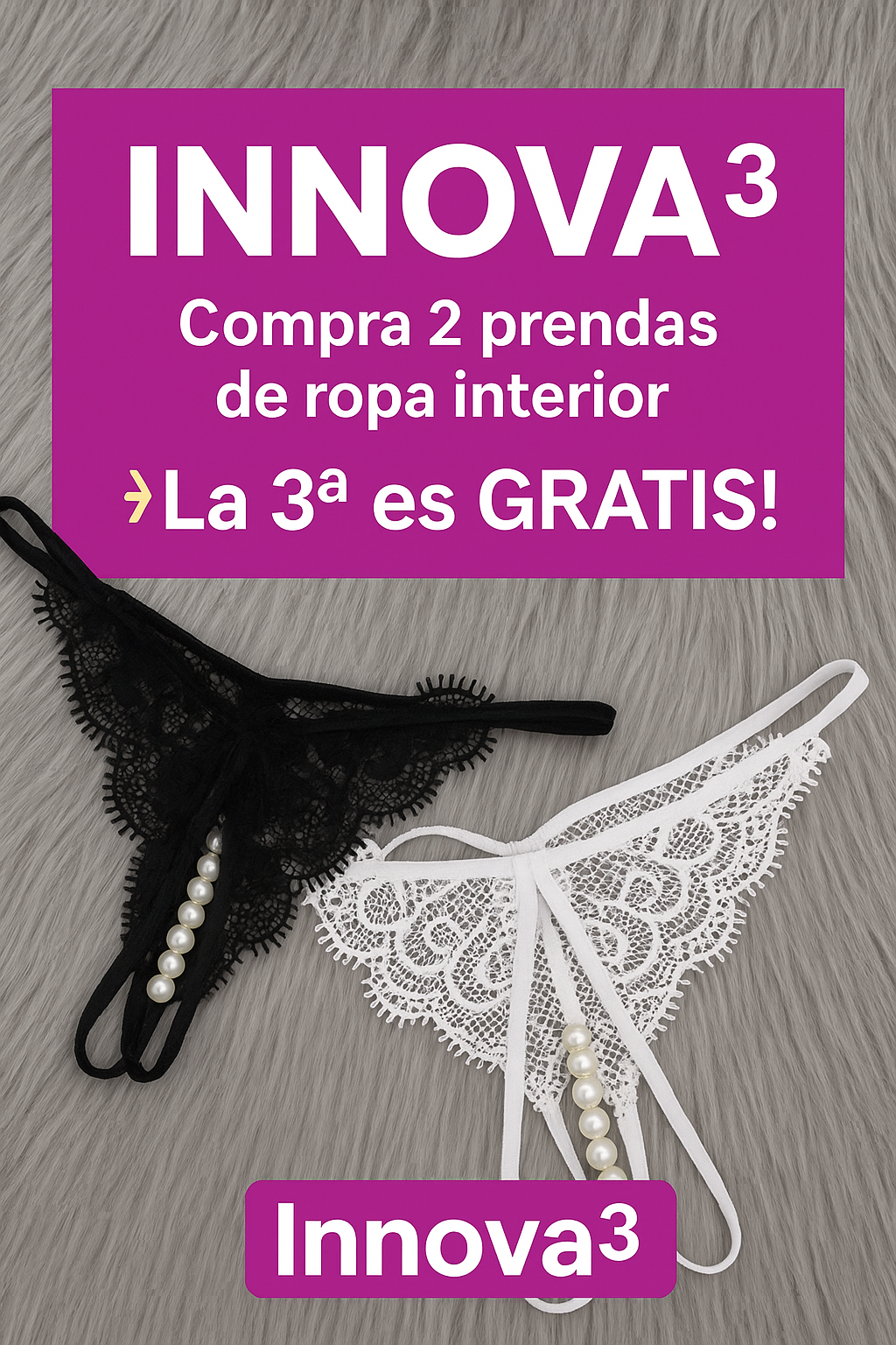 Compra 2 prendas y lleva la 3 gratis con el codigo: Innova3